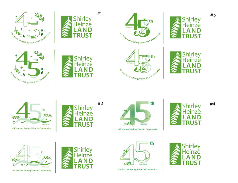 Shirley Heinze Land Trust 45th Anniversary Logo Concepts Shirley Heinze Land Trust 45th Anniversary Logo Concepts