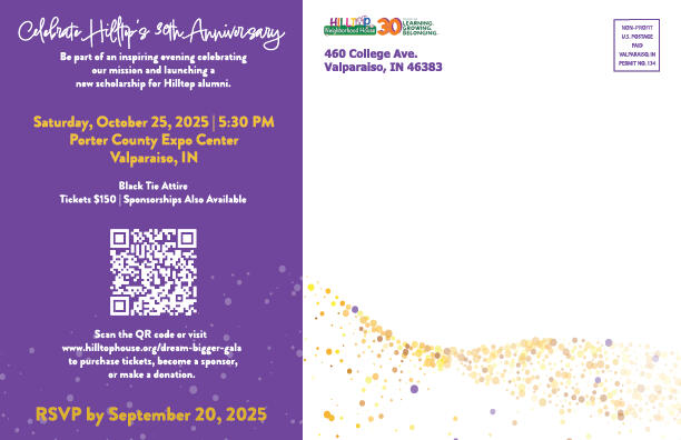 30th Anniversary Hilltop Neighborhood House Gala Collateral (Back)